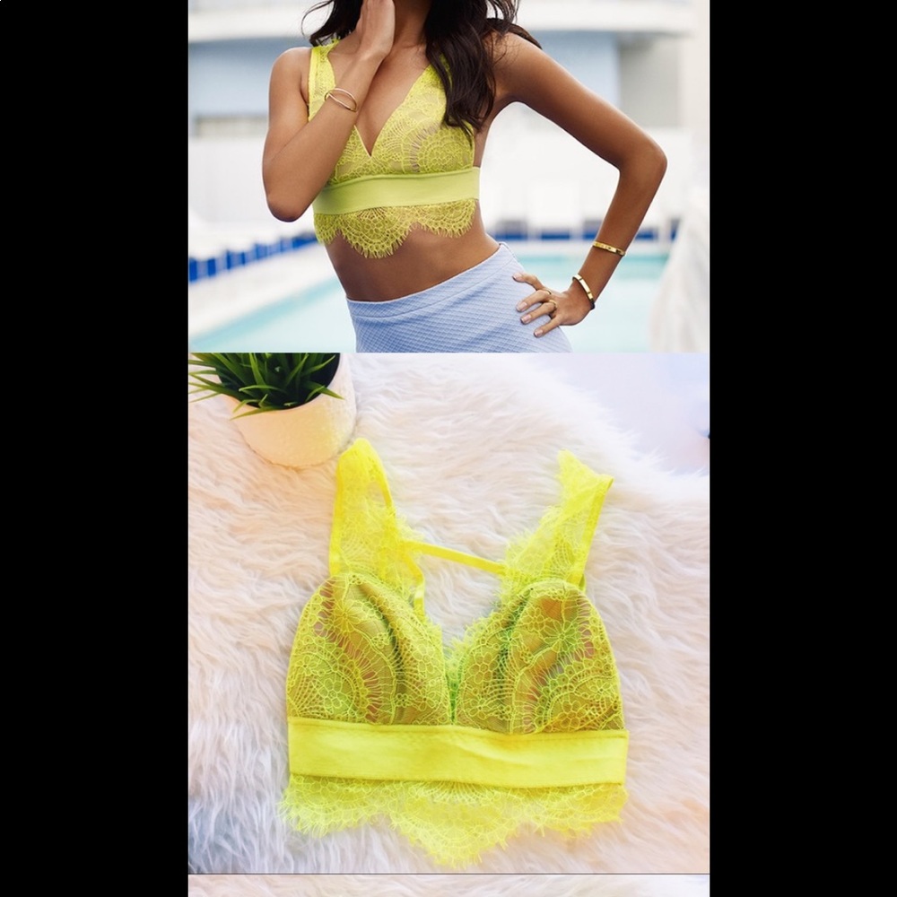 Three Floor Neon Yellow Bralette (US size 2/XXS)